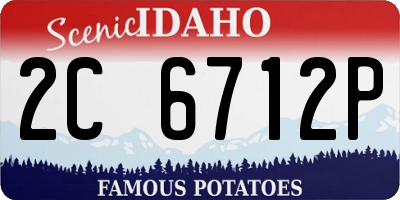ID license plate 2C6712P