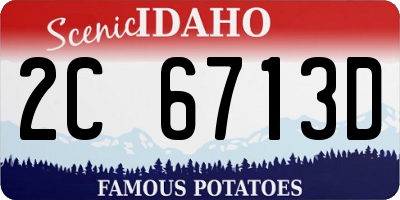 ID license plate 2C6713D