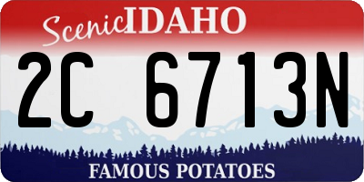ID license plate 2C6713N