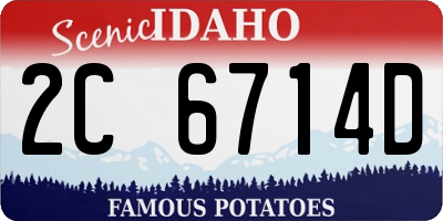 ID license plate 2C6714D