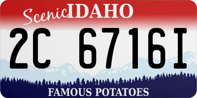 ID license plate 2C6716I
