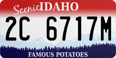 ID license plate 2C6717M