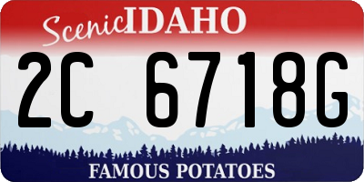 ID license plate 2C6718G