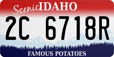 ID license plate 2C6718R