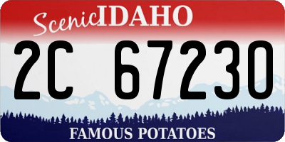 ID license plate 2C6723O