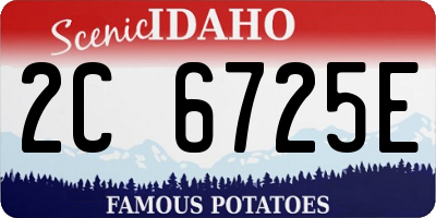ID license plate 2C6725E