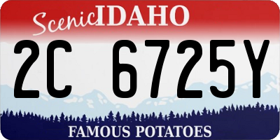 ID license plate 2C6725Y