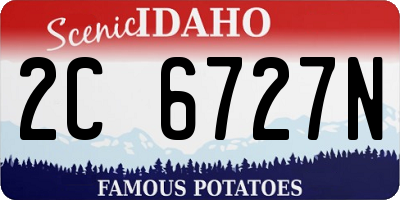 ID license plate 2C6727N