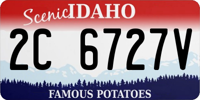 ID license plate 2C6727V