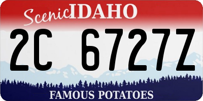 ID license plate 2C6727Z