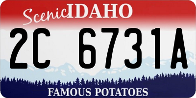 ID license plate 2C6731A