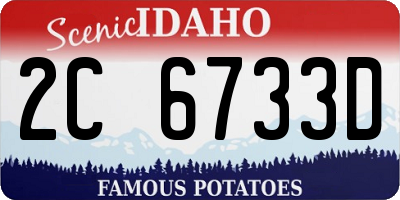 ID license plate 2C6733D