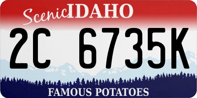 ID license plate 2C6735K