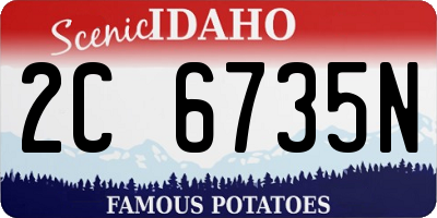 ID license plate 2C6735N