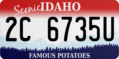 ID license plate 2C6735U