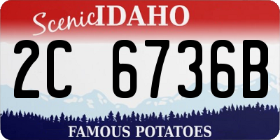 ID license plate 2C6736B