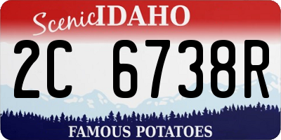 ID license plate 2C6738R