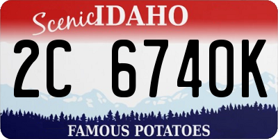 ID license plate 2C6740K