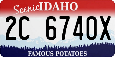 ID license plate 2C6740X
