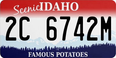 ID license plate 2C6742M