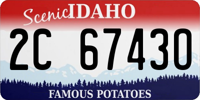 ID license plate 2C6743O