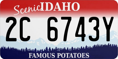 ID license plate 2C6743Y