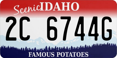 ID license plate 2C6744G