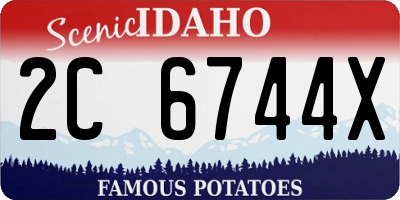 ID license plate 2C6744X