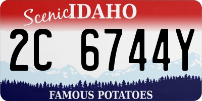 ID license plate 2C6744Y