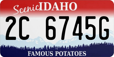 ID license plate 2C6745G