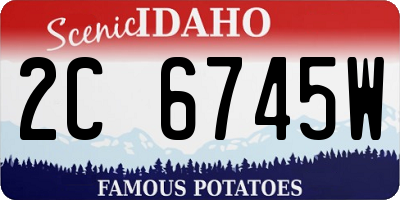 ID license plate 2C6745W