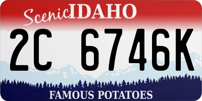 ID license plate 2C6746K