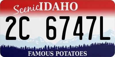ID license plate 2C6747L