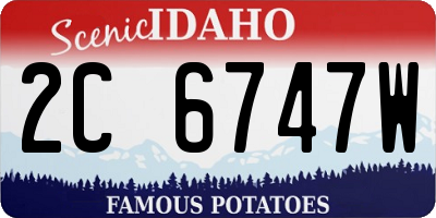 ID license plate 2C6747W