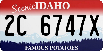 ID license plate 2C6747X