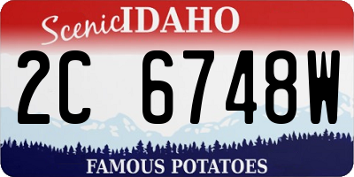 ID license plate 2C6748W
