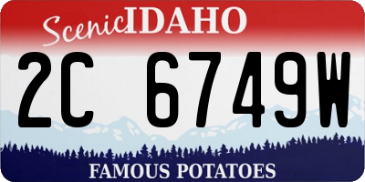 ID license plate 2C6749W