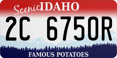 ID license plate 2C6750R
