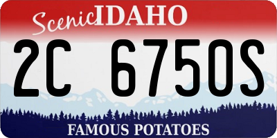 ID license plate 2C6750S