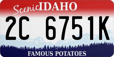 ID license plate 2C6751K