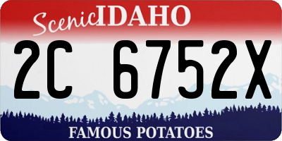 ID license plate 2C6752X
