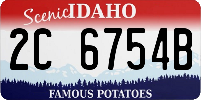 ID license plate 2C6754B