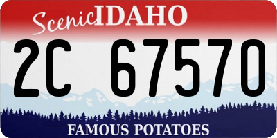 ID license plate 2C6757O
