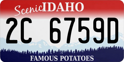 ID license plate 2C6759D