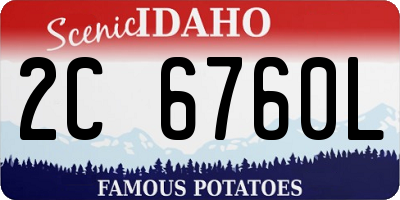 ID license plate 2C6760L