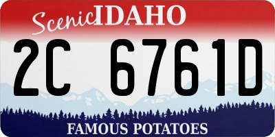 ID license plate 2C6761D