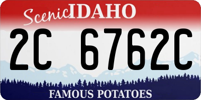 ID license plate 2C6762C
