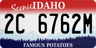 ID license plate 2C6762M