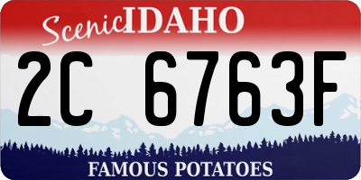 ID license plate 2C6763F