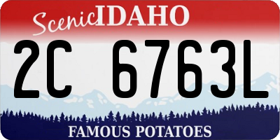 ID license plate 2C6763L
